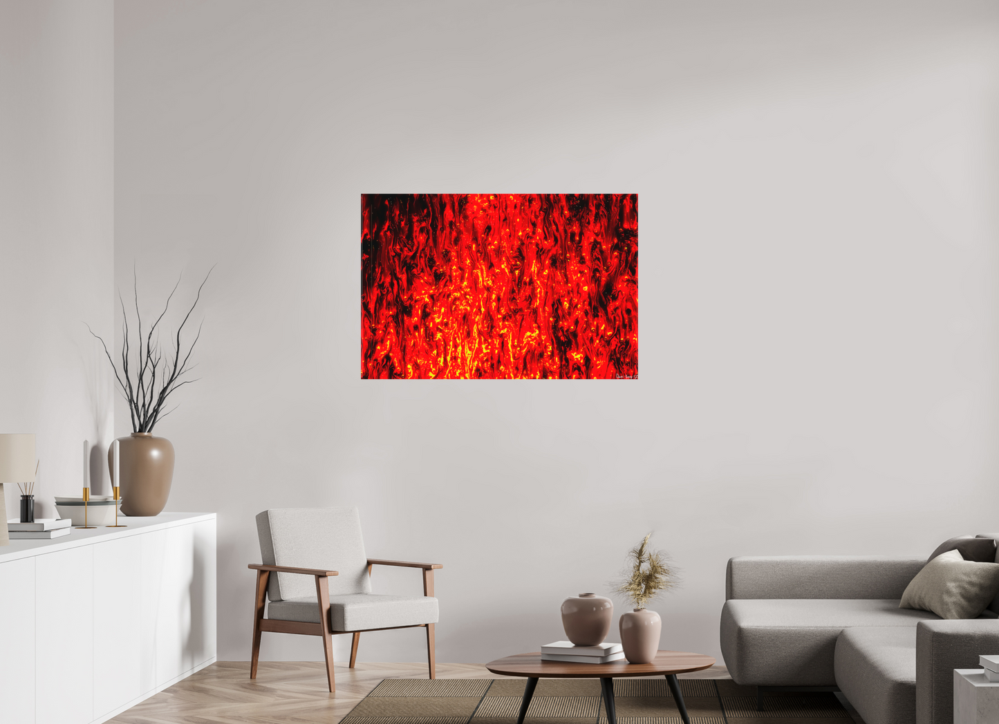45 x 30″, Matte Canvas Inferno