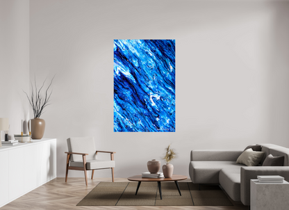 44 x 66″, Glossy Metal Tilted Waves