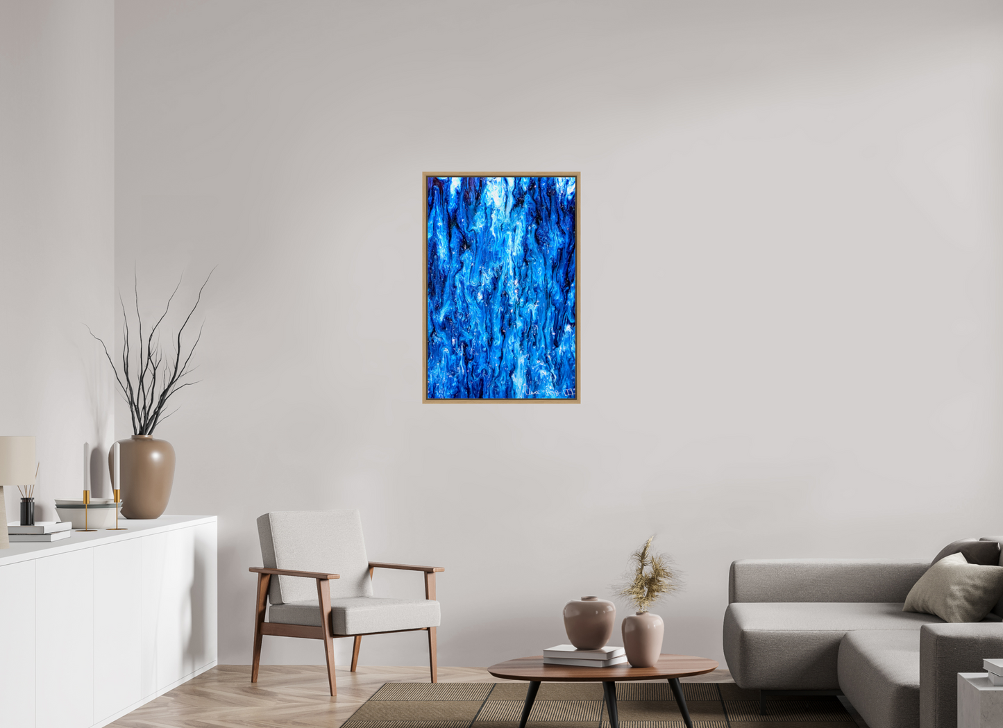 24 x 36″, Floater Frame Natural Oak The Seven Seas