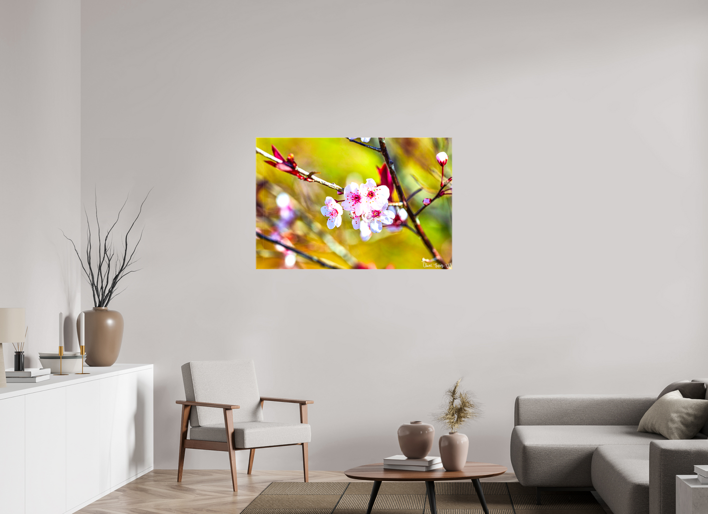45 x 30″, Glossy Canvas Cherry Blossom