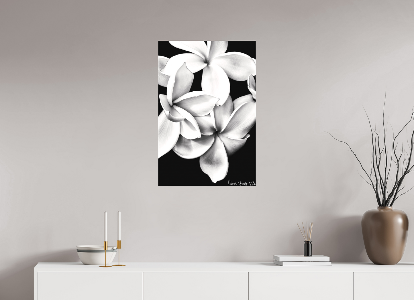 20 x 30″, Matte Canvas Floral Abyss