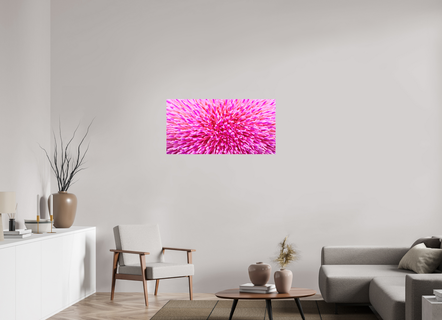 40 x 20″, Matte Canvas Thistle Sea