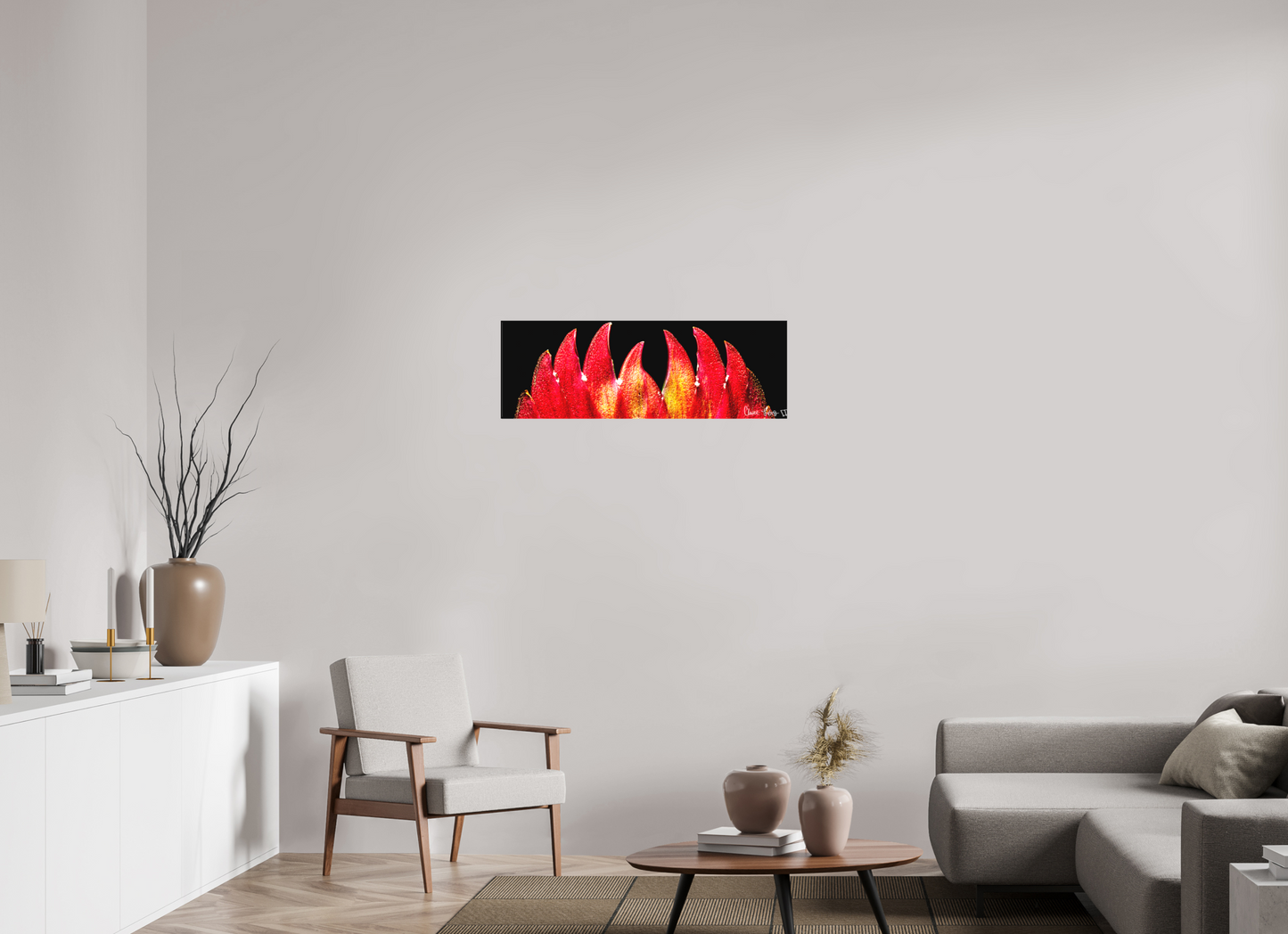 36 x 12″, Matte Canvas Flaming Sword