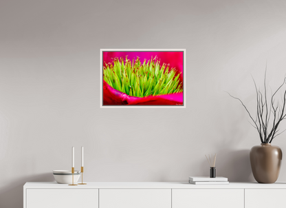 24 x 16″, Floater Frame Maple White Spiked