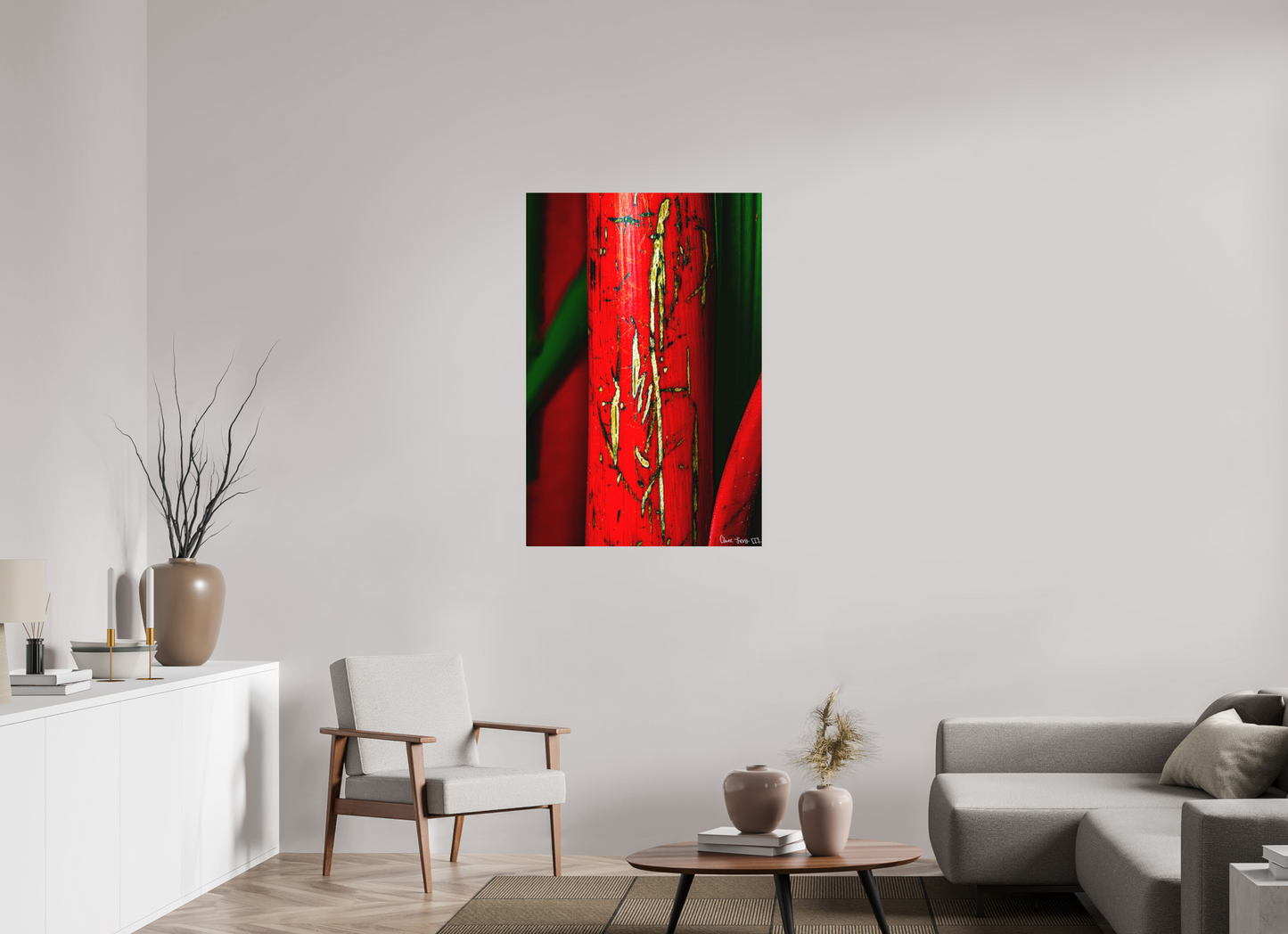 30 x 45″, Matte Metal Wounded