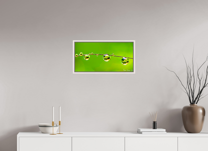 24 x 12″, Floater Frame Maple White Refraction