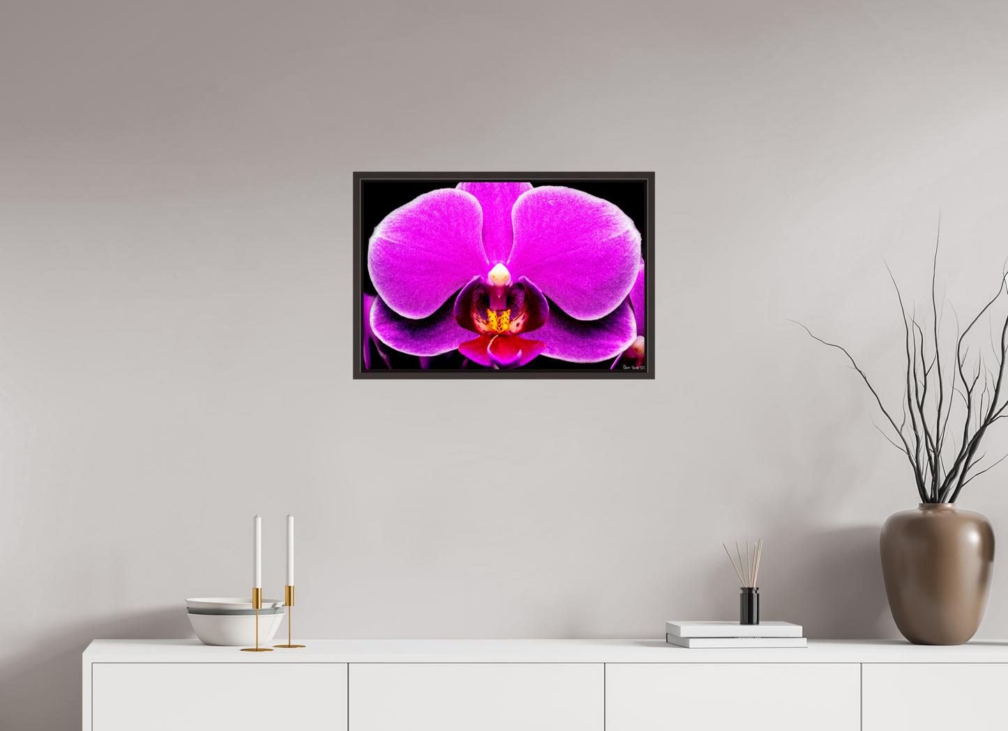 24 x 16″, Floater Frame Alder Brown Magnificence