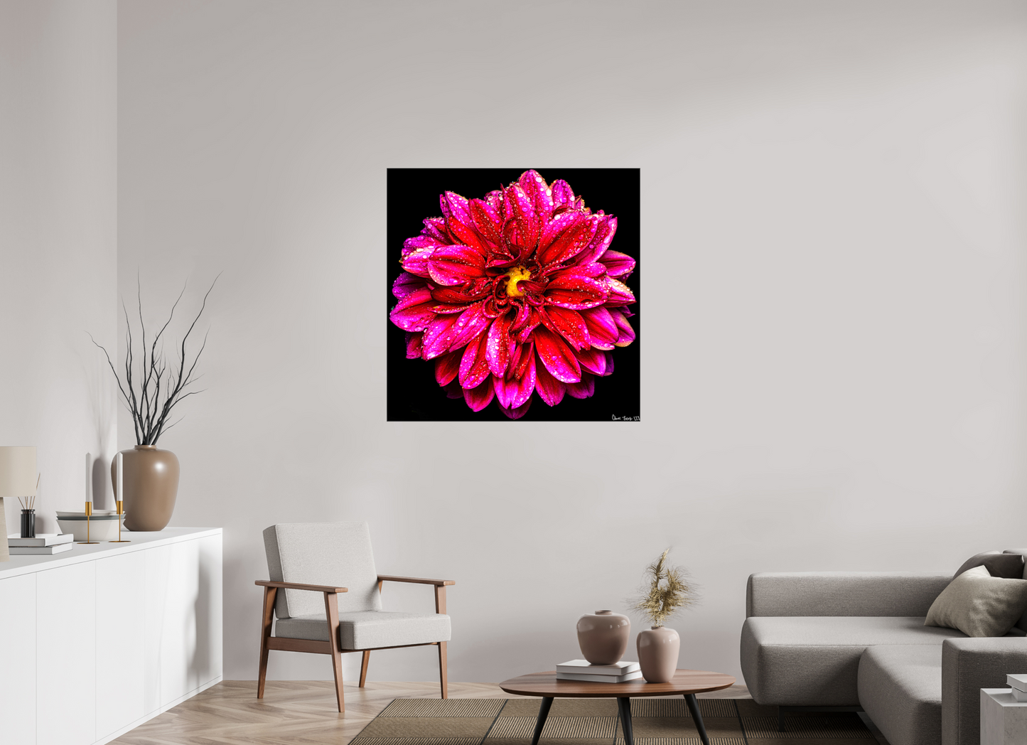 40 x 40″, Glossy Canvas Droplets Galore