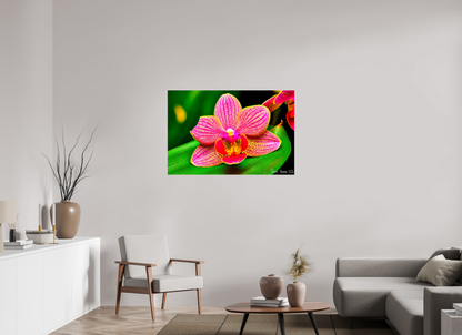 45 x 30″, Glossy Metal Vigorous Orchid