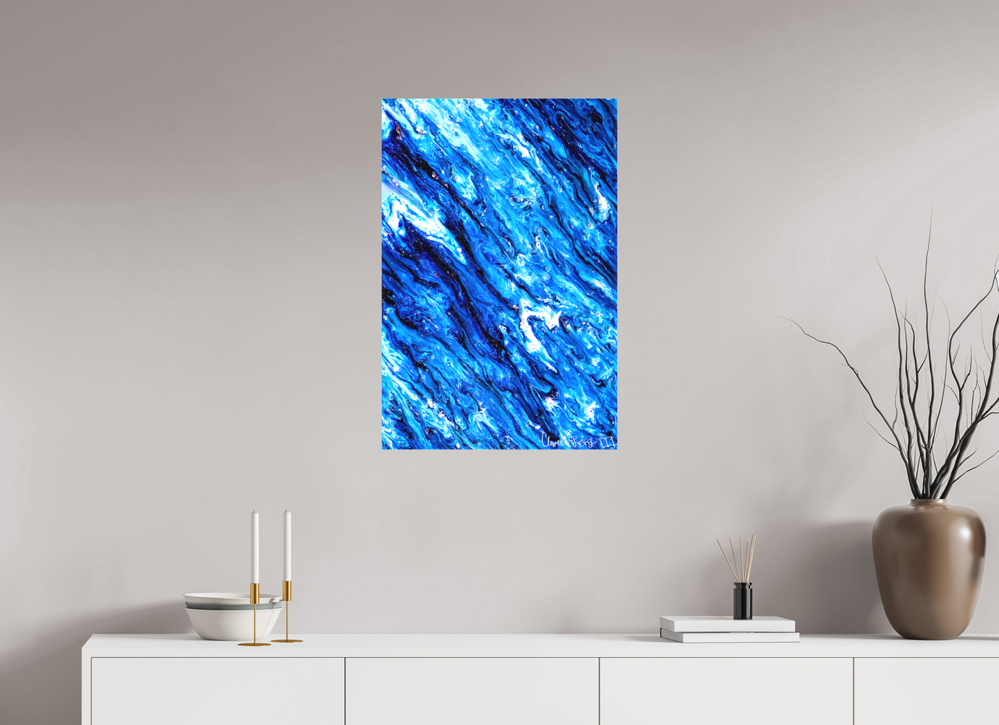 20 x 30″, Matte Canvas Tilted Waves