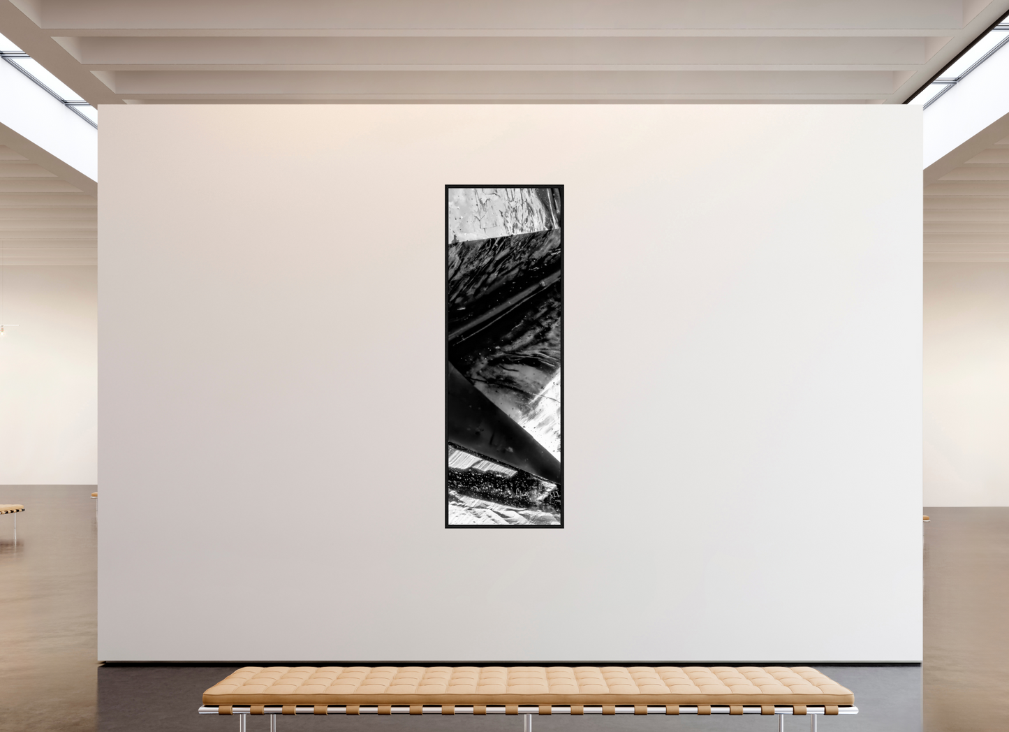 28 x 84″, Floater Frame Black Oak Plentiful Polygons