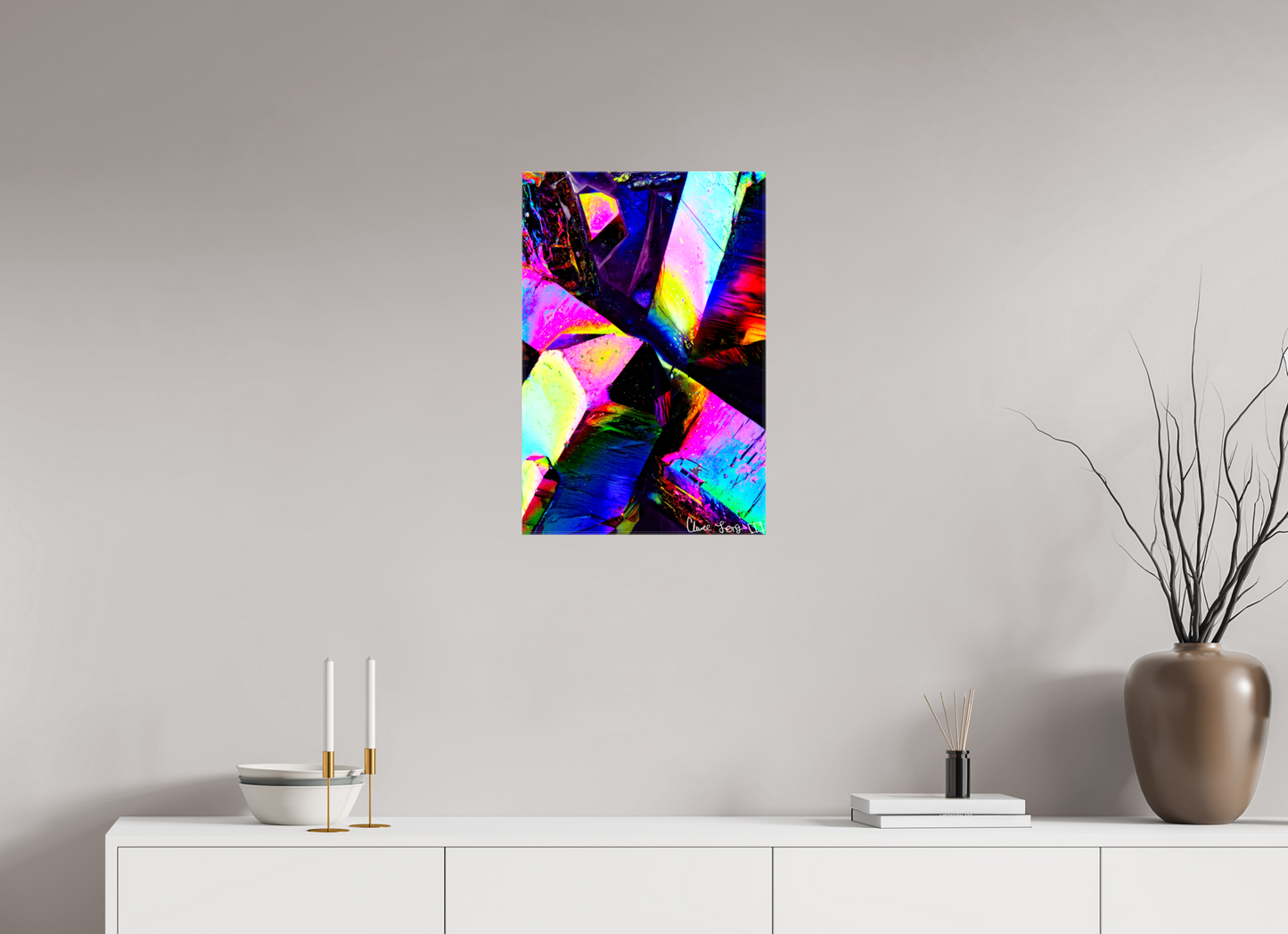 16 x 24″, Glossy Canvas Prismatic Shards