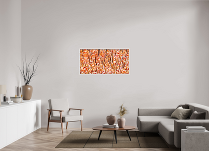 48 x 24″, Floater Frame Maple White Inescapable Decay