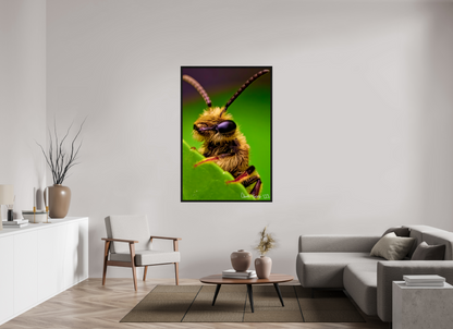 40 x 60″, Floater Frame Black Oak The Cutest Bee