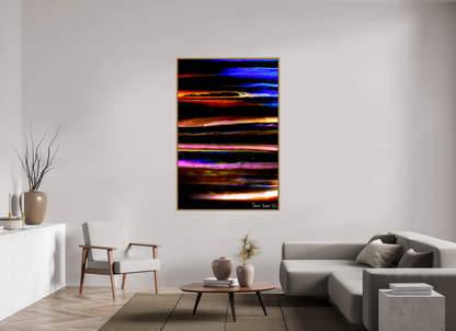 44 x 66″, Floater Frame Natural Oak Jupiter’s Storm