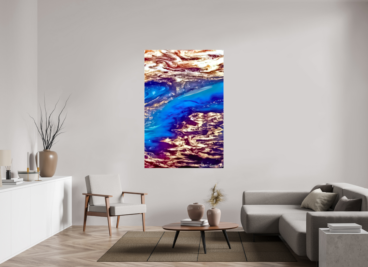 44 x 66″, Glossy Canvas Stratospheric View