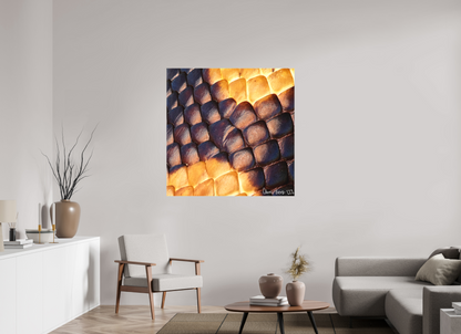 45 x 45″, Matte Canvas Python’s Glow
