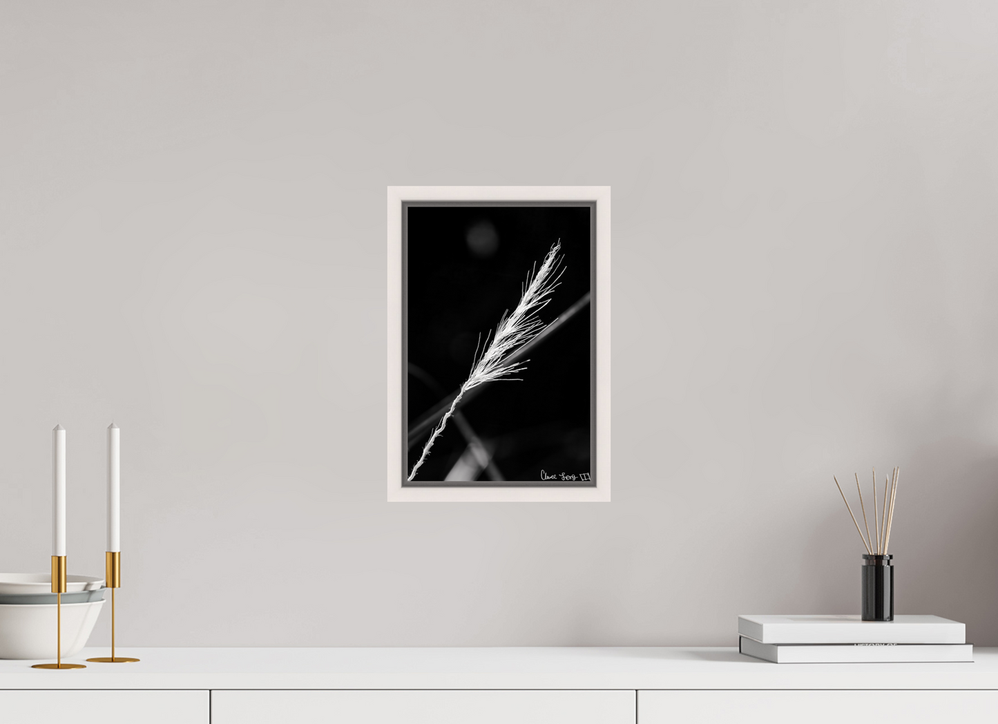 8 x 12″, Floater Frame Maple White Frayed