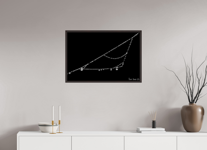 30 x 20″, Floater Frame Alder Brown Right Triangle