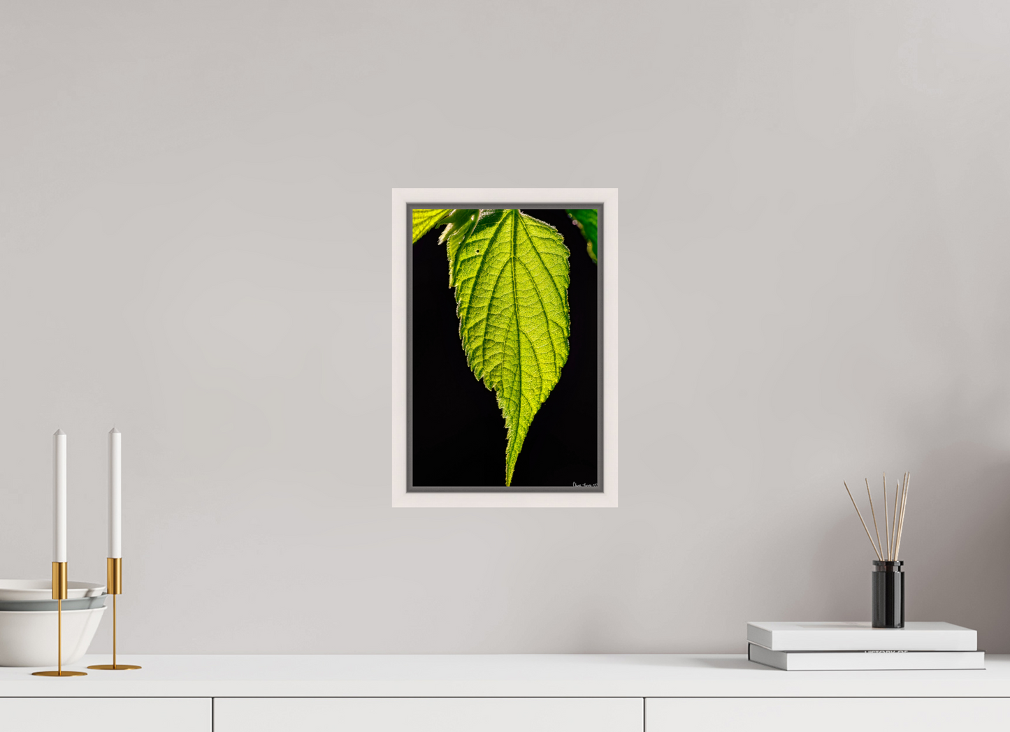 8 x 12″, Floater Frame Maple White Eternal Glow