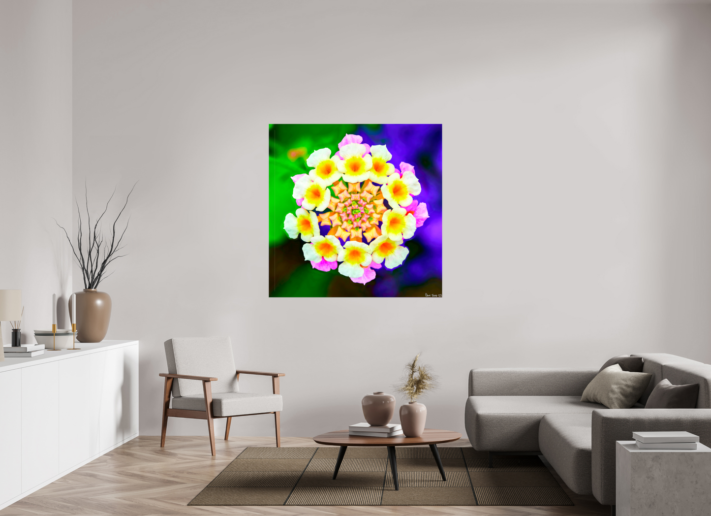 50 x 50″, Glossy Canvas Quintessence