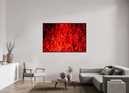 66 x 44″, Floater Frame Black Oak Inferno