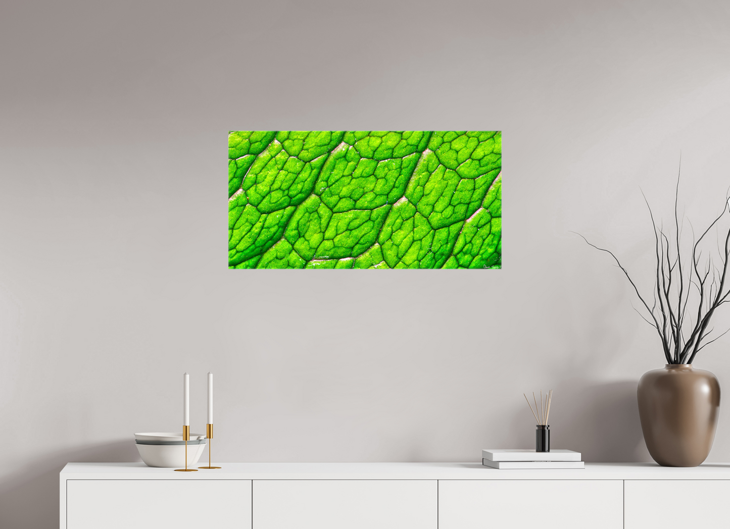 32 x 16″, Glossy Canvas Uniformed Venation