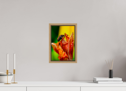 8 x 12″, Floater Frame Natural Oak Perched Grave