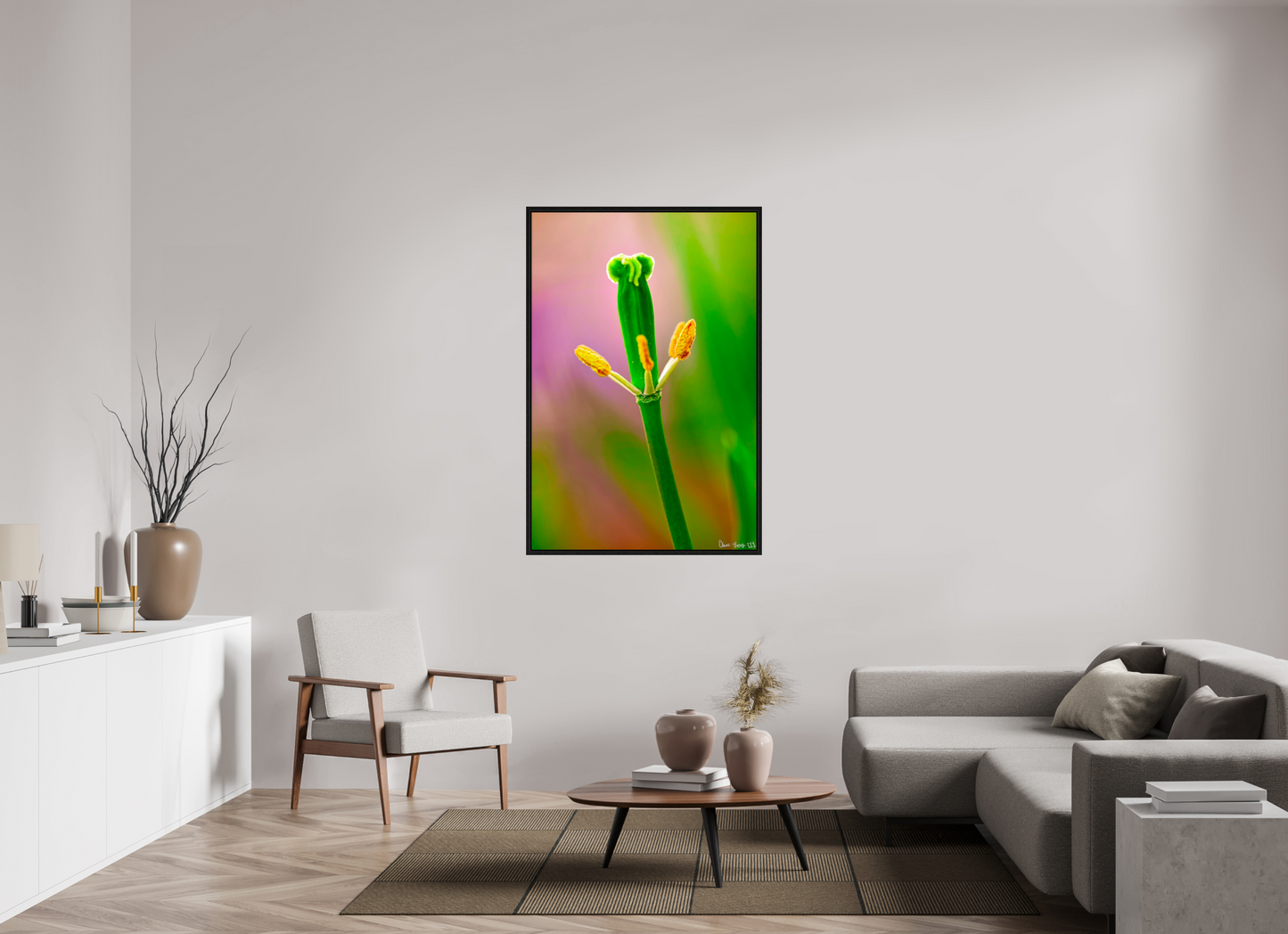36 x 54″, Floater Frame Black Oak Gaia’s Tower
