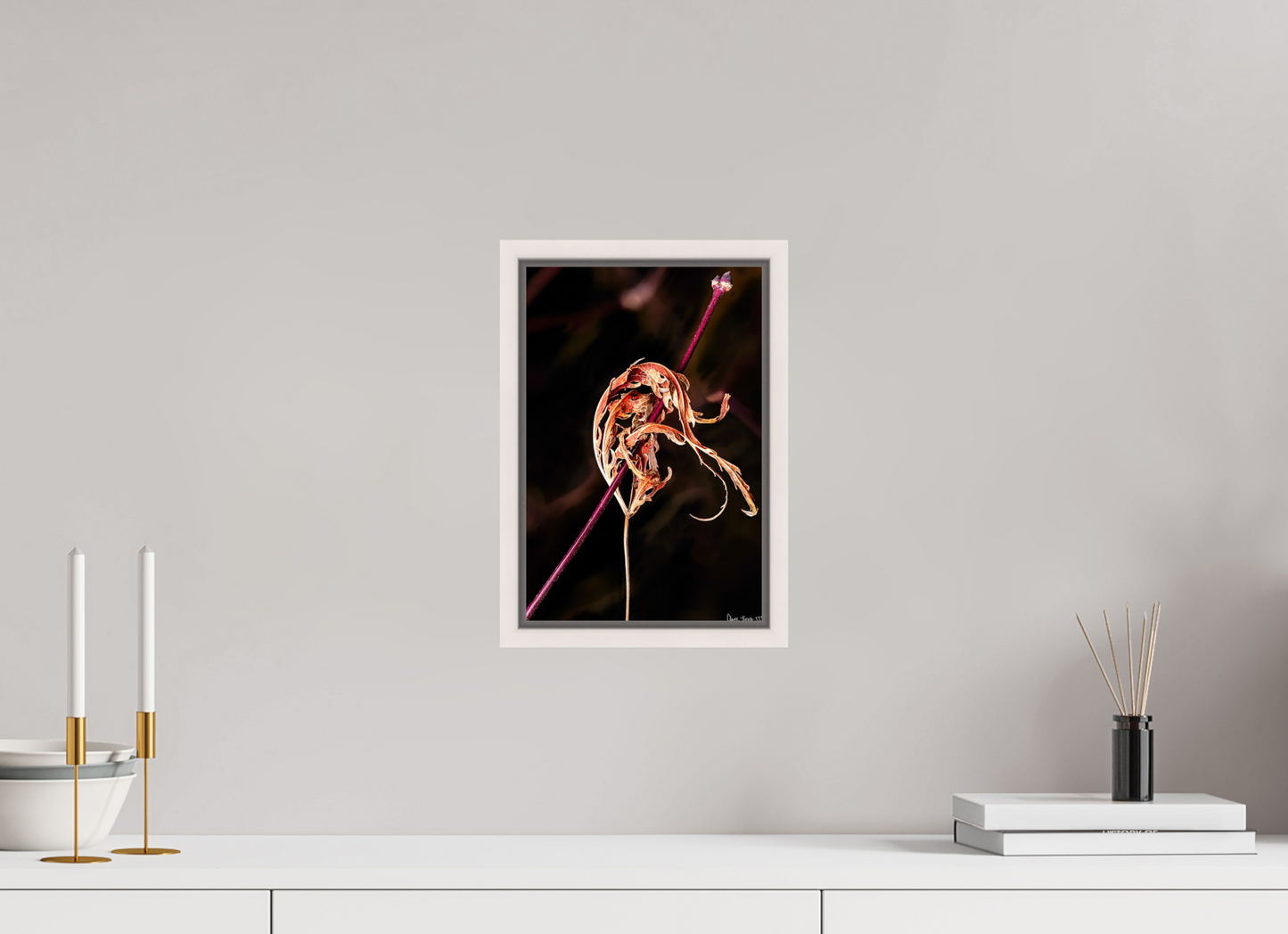 8 x 12″, Floater Frame Maple White Impaled