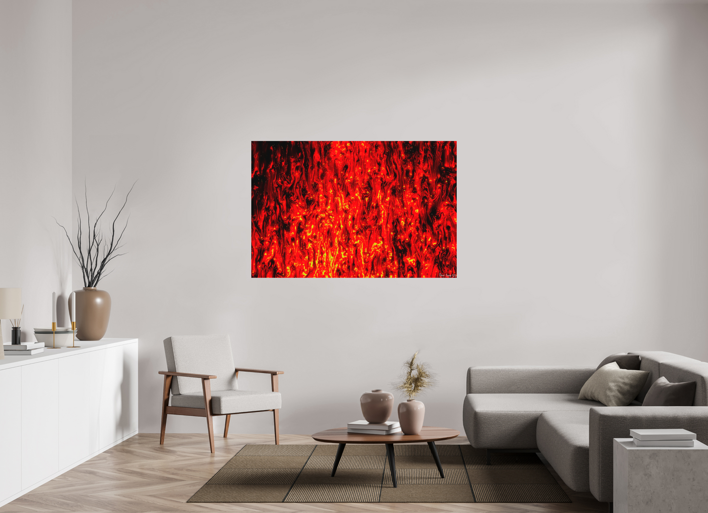 60 x 40″, Matte Metal Inferno