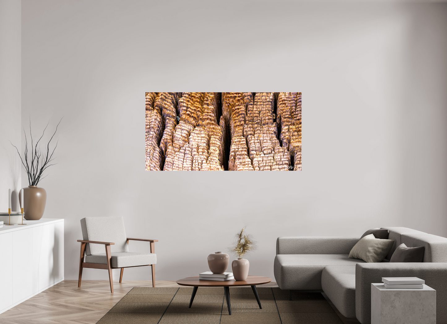 70 x 35″, Glossy Canvas Fissure