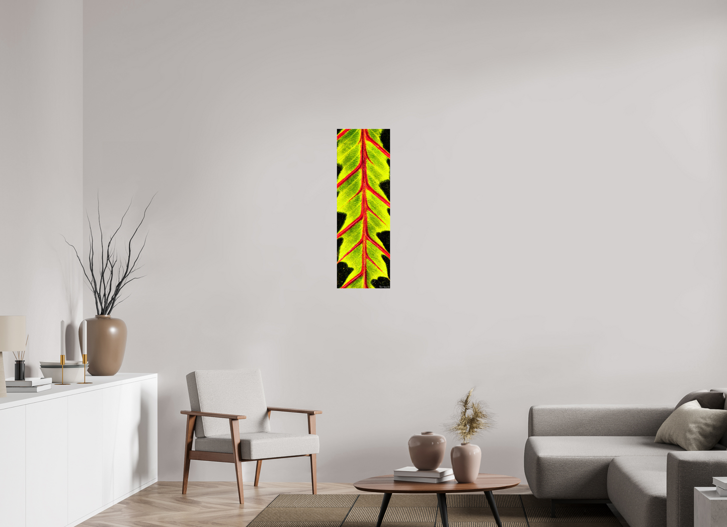 12 x 36″, Acrylic Highlighted Maranta