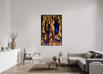 40 x 60″, Floater Frame Black Oak Gilded Torrent