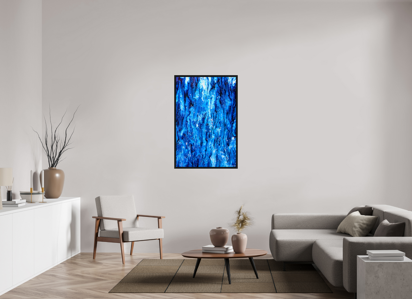30 x 45″, Floater Frame Black Oak The Seven Seas