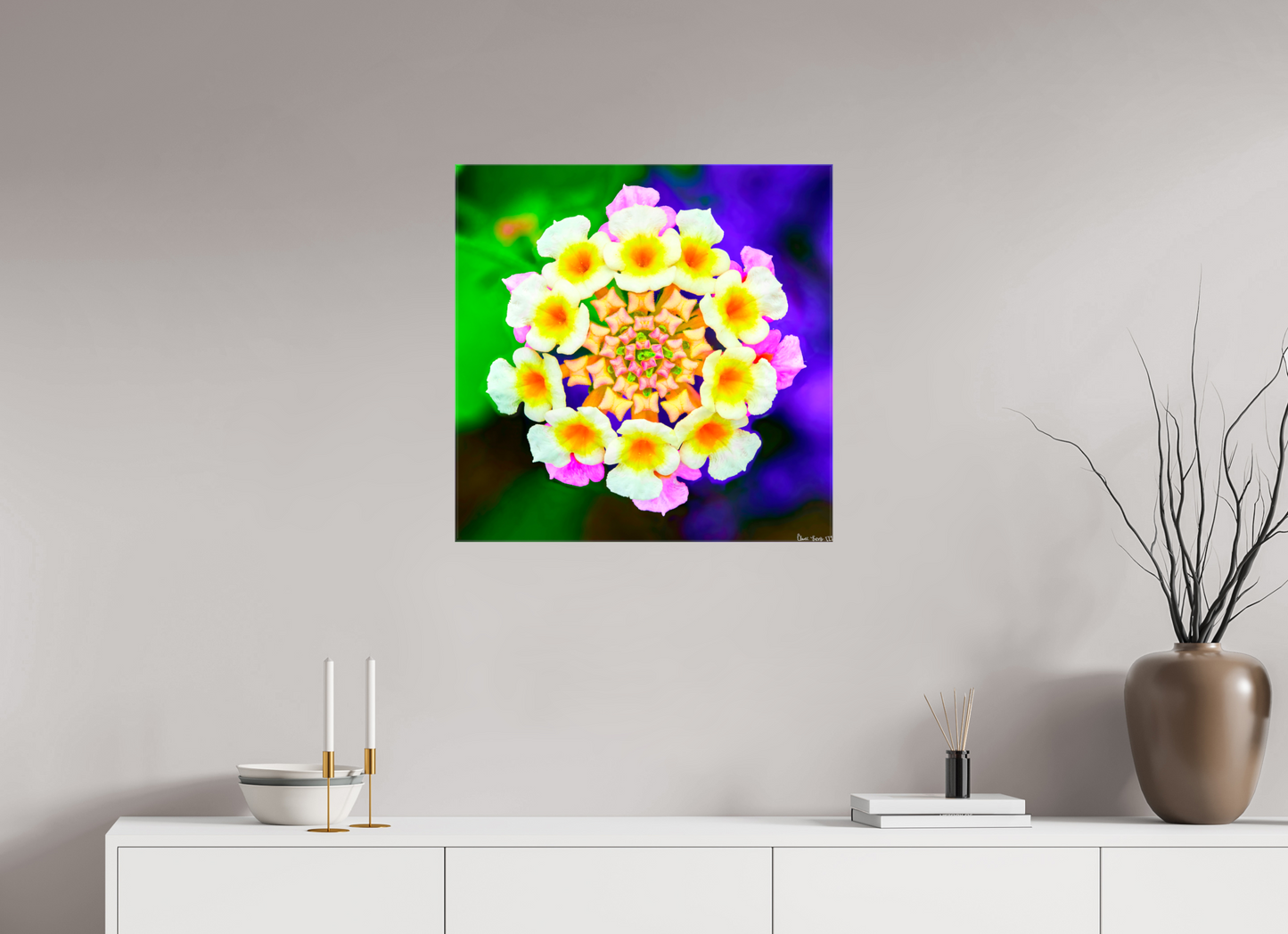 25 x 25″, Glossy Canvas Quintessence