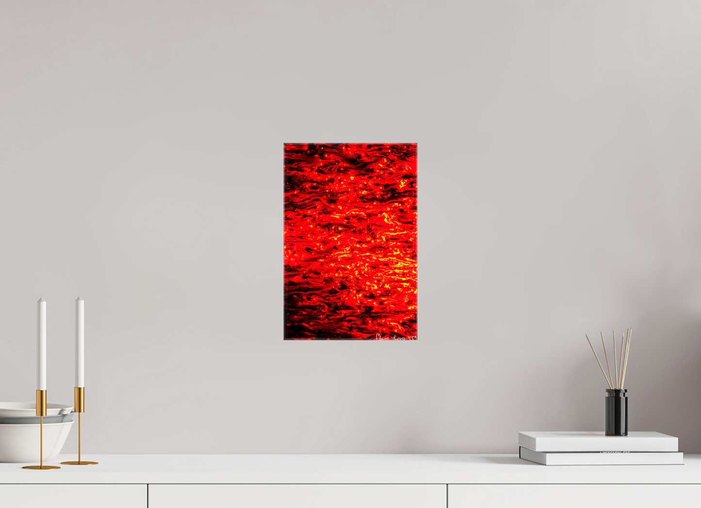 8 x 12″, Glossy Canvas Ember