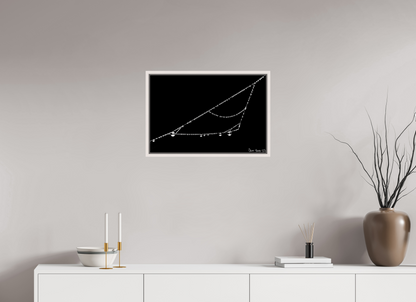 24 x 16″, Floater Frame Maple White Right Triangle