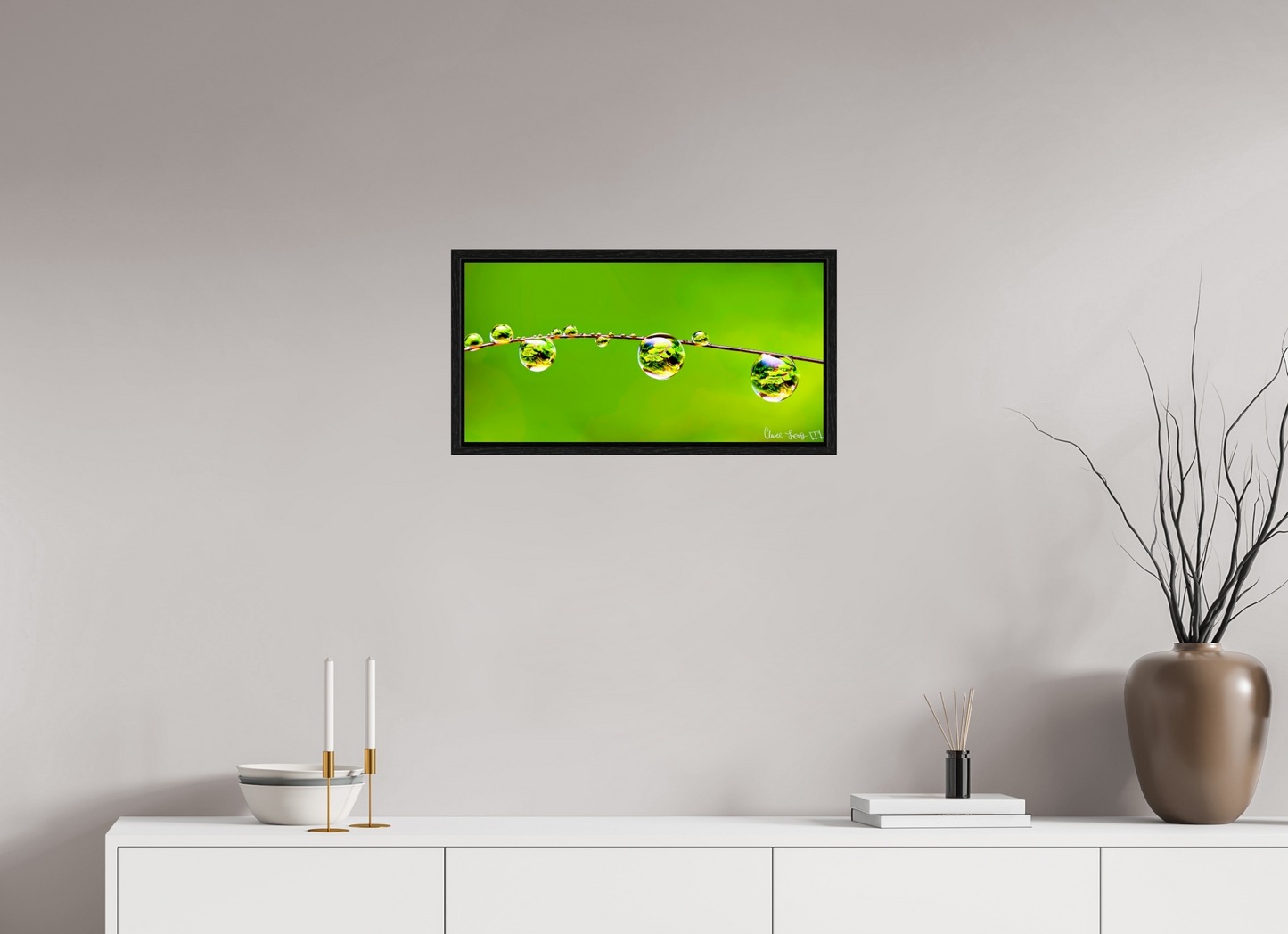 24 x 12″, Floater Frame Black Oak Refraction