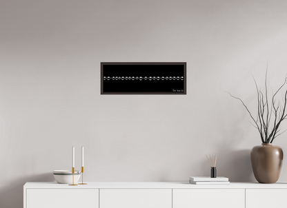 24 x 8″, Floater Frame Alder Brown Orbed Symmetry