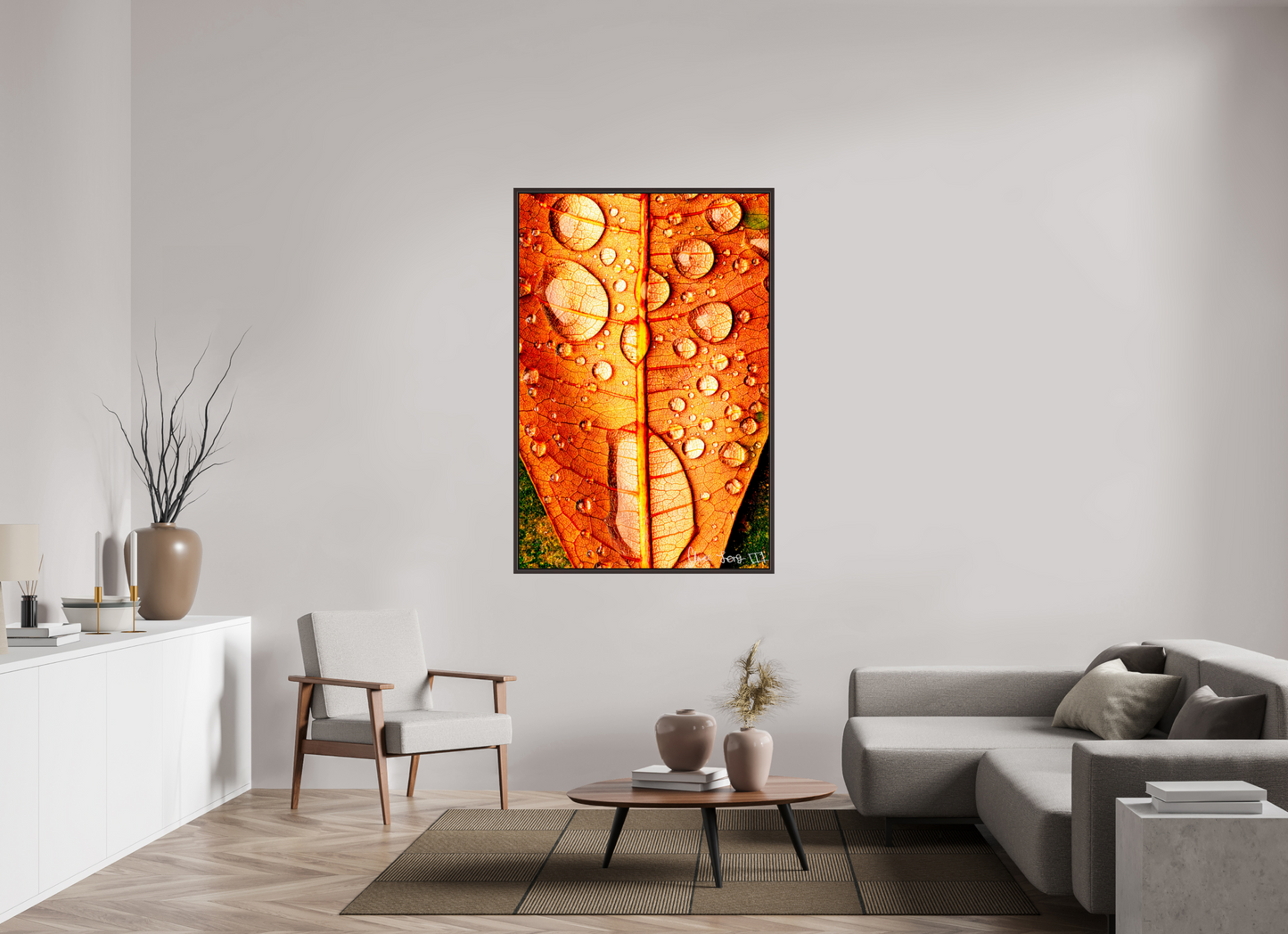 40 x 60″, Floater Frame Alder Brown Transparency