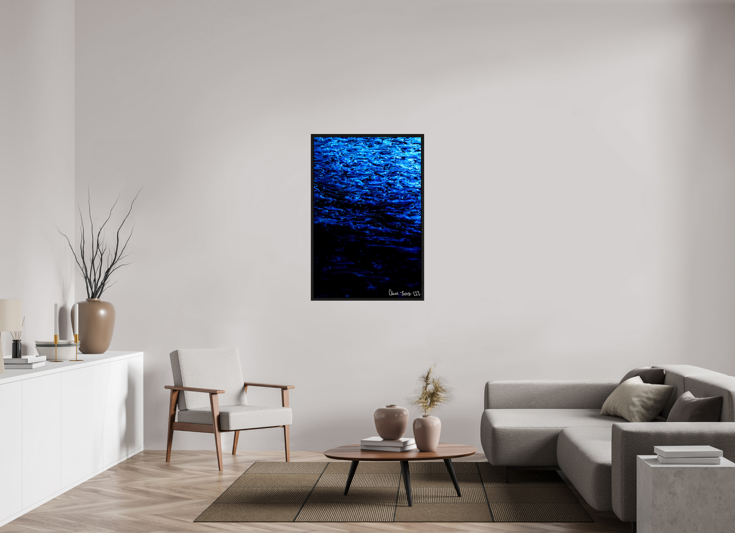 30 x 45″, Floater Frame Black Oak Submergence